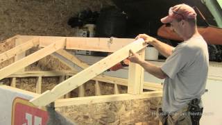 How To Build A Shed  Part 3 Building amp Installing Rafters [upl. by Esalb]