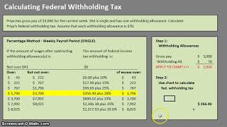 How to Calculate Federal Withholding Tax [upl. by Carpio]