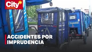 Conductor de camioneta y un bicitaxista protagonizaron una pelea en una vía de Bogotá  CityTv [upl. by Ramey]