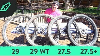 How Does WheelTire Size Change the Way a Hardtail Rides 29 vs 275 vs 275 [upl. by Nylecsoj]