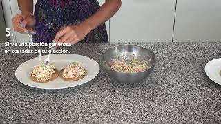 Tostada con ensalada de cangrejo frescura y sabor con un toque oriental [upl. by Claiborn529]