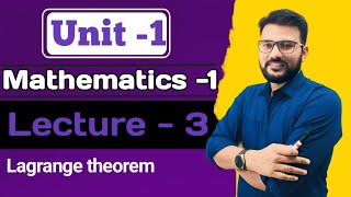 Unit1 lec3 Lagrange theorem [upl. by Heath]