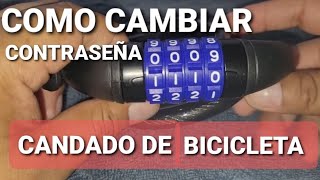 COMO CAMBIAR CONTRASEÑA DE CANDADO PARA BICICLETA [upl. by Myriam]