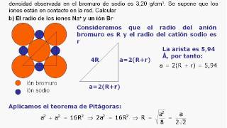 ENLACE IONICO CLACULO DE RADIOS IONICOS Y DENSIDAD [upl. by Lourdes]