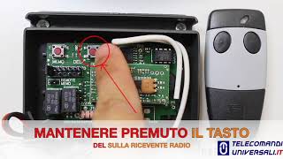 Come Programmare un telecomando Cardin S449 direttamente dalla ricevente radio [upl. by Neyuh938]