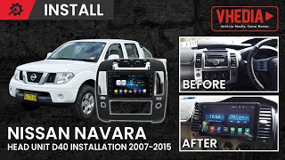 Nissan Navara Head Unit D40 Installation 2007–2015 [upl. by Gualtiero802]