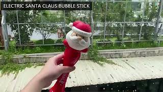 Christmas Bubble Wand Outdoor Electric Bubble Maker Machine With Light Music Christmas Gifts Bubble [upl. by Eustazio]