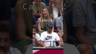 When in doubt drink coffee ☕️ shorts rafaelnadal  2022 US Open  Eurosport tennis [upl. by Racso343]