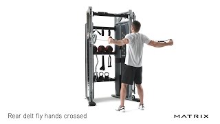 Rear Delt Fly Hands Crossed Exercises  Versa Functional Trainer  Matrix Fitness [upl. by Demmer]