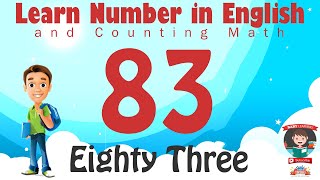 Learn Number Eighty Three 83 in English amp Counting Math [upl. by Otcefrep]