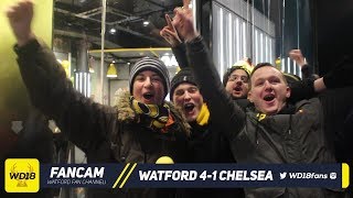 FANCAM  WATFORD 41 CHELSEA  quotGERARD DEULOFEU HES MAGIC YOU KNOW [upl. by Elyrehc]