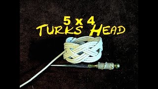 Turks Head 5 Bight 4 Lead  Tying a Turks Head Knot Using Your Fingers  Easy to Tie Turks Head [upl. by Denzil]