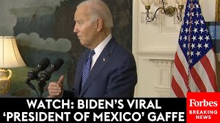 VIRAL GAFFE Biden Refers To Egyptian President ElSisi As President Of Mexico At Press Briefing [upl. by Ellatnahc]