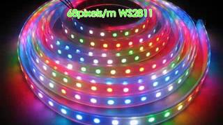 68leds WS2811 digital led strip avi [upl. by Nnaeilsel959]