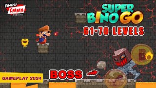 Super Bino Go  Levels 6170  BOSS Gameplay 2024 [upl. by Lan940]