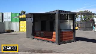 20ft Shipping Container Cafe  Port Shipping Containers [upl. by Inohtna]