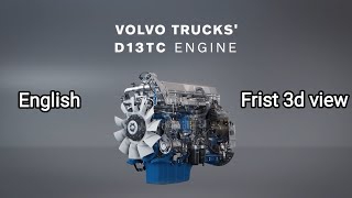 VOLVO D13 TC ENGINE  ENGLISH  FRIST 3D VIDEO IN INDIA  volvoengine volvo trending india [upl. by Tereve]