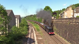 45690 Leander climbs Miles Platting and passes Chinley  5th June 2021 [upl. by Ayikahs906]