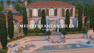 mediterranean villa  the sims 4 cc speedbuild [upl. by Ermin]