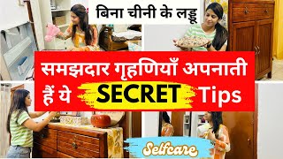 CLEANING amp ORGANISING Routine of HOMEMAKER  QUICK Lunch box Recipe  NO SUGAR Winter Special Laddoo [upl. by Engelbert592]