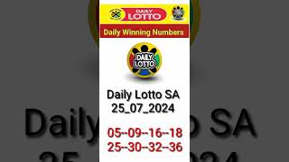 daily lotto sa Prediction 25072024 shorts [upl. by Boorer]