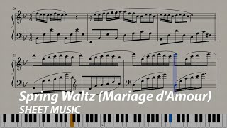 Spring Waltz  Chopin Mariage dAmour  Sheet Music [upl. by Hannaj161]