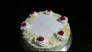 വൈറ്റ് ഫോറെസ്റ്റ് കേക്ക് Simple white forest cake1kg Easy white forest cake recipe malayalam [upl. by Grail666]