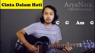 Chord Gampang Cinta Dalam Hati  Ungu by Arya Nara Tutorial Gitar Untuk Pemula [upl. by Elyk]