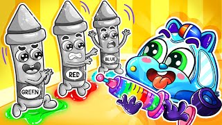 Oh No Crayons Lost Color🥲Crayon Dont Leave Me Song🚓🚗🚌🚑More Nursery Rhymes by Cars amp Play [upl. by Ostler529]