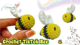 Animal Amigurumi  Crochet TikTok Bee  DIY Mini Bee Amigurumi  Crochet Bumble Bee Amigurumi [upl. by Ahsehyt997]