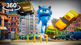 SONIC destroys  City in 360° video  VR  4K  SONIC Edition [upl. by Anneirda]