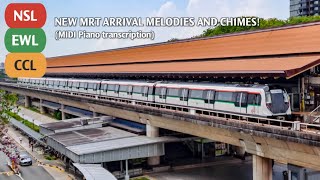 New Singapore MRT Train Arrival Melodies and Chimes  MIDI Piano Transcription [upl. by Absa154]