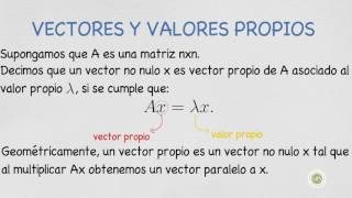 Vectores y valores propios [upl. by Aicyle]