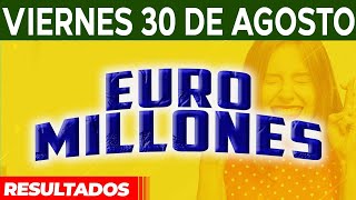 Resultado del sorteo Euromillones del Viernes 30 de Agosto del 2024 😱🤑💰💵 [upl. by Auqinat]