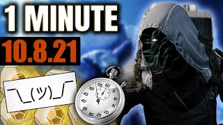 really xur Xur in 1 MINUTE 10821 Destiny 2 [upl. by Halilad679]