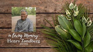 Henry Zandberg Memorial Service [upl. by Eltsirk]