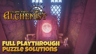 Escape First Alchemist  Full Playthrough  All Puzzle Solutions Fast [upl. by Eyoj787]