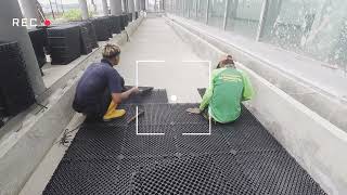 Installation Of Drainage Cell and Geotextile [upl. by Luapnaej]