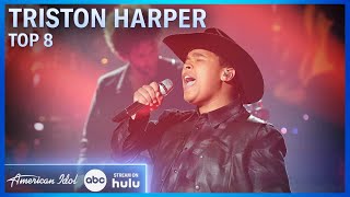 Triston Harper Keeps It Country With A Jason Aldean Song  American Idol 2024 [upl. by Isahella]