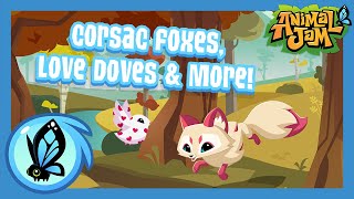 CAPTIVATING Corsac Foxes Love Doves amp More  February in Animal Jam [upl. by Nylrahs922]