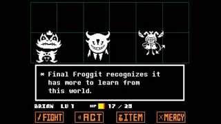 Undertale  NeutralPacifist Final Froggit Astigmatism and Whimsalot [upl. by Nameerf]