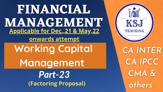 Lecture25CACMA Intermediate Financial Management Working Capital ManagementXXIII [upl. by Paulita]