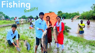 Fish Hunting😍 Rain time lo maa Adventure 🤪 😂 [upl. by Haerb284]