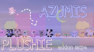 🌿Cute Plushies for decoration mcpe Azumis Plushies Addon💕 Item Review [upl. by Elisa]