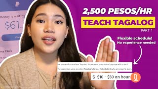 Earn 2500hr to Teach Tagalog Online teachermarie earnmoneyonline [upl. by Jobyna]