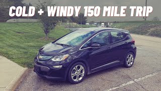 Chevrolet Bolt EV 150 mile range test ColdWindy [upl. by Divadnahtanoj]