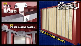 Steel Stud Framing Kit  Easy Method To Frame the Inside of a Shipping Container [upl. by Herrington667]