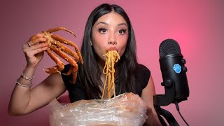 ASMR MY FIRST EVER MUKBANG 😋 SEAFOOD BOIL [upl. by Aleel165]