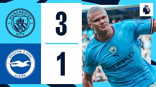 HIGHLIGHTS  Man City 31 Brighton  Haaland Double amp De Bruyne Scramer  Premier League [upl. by Itsuj]