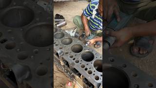 Diesel Engine Block Cleaning and Restoration skills truck engine shorts [upl. by Neal]